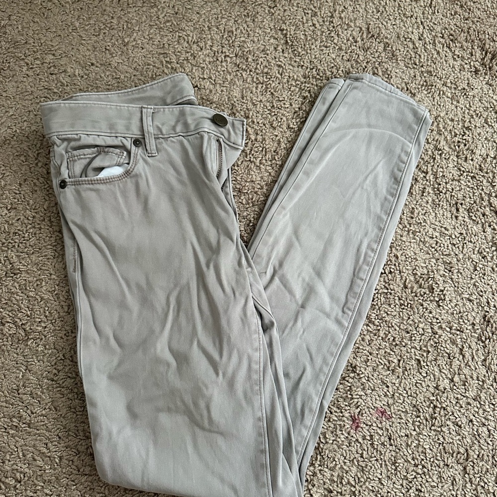 LOFT Women's Light Gray Skinny Jeans
